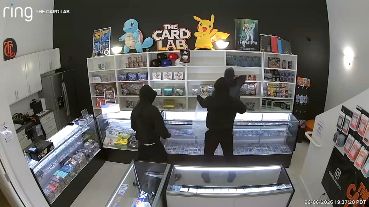VIDEO: Thieves take 39 seconds to steal $15K worth of Pokémon cards from Brentwood's The Card Lab