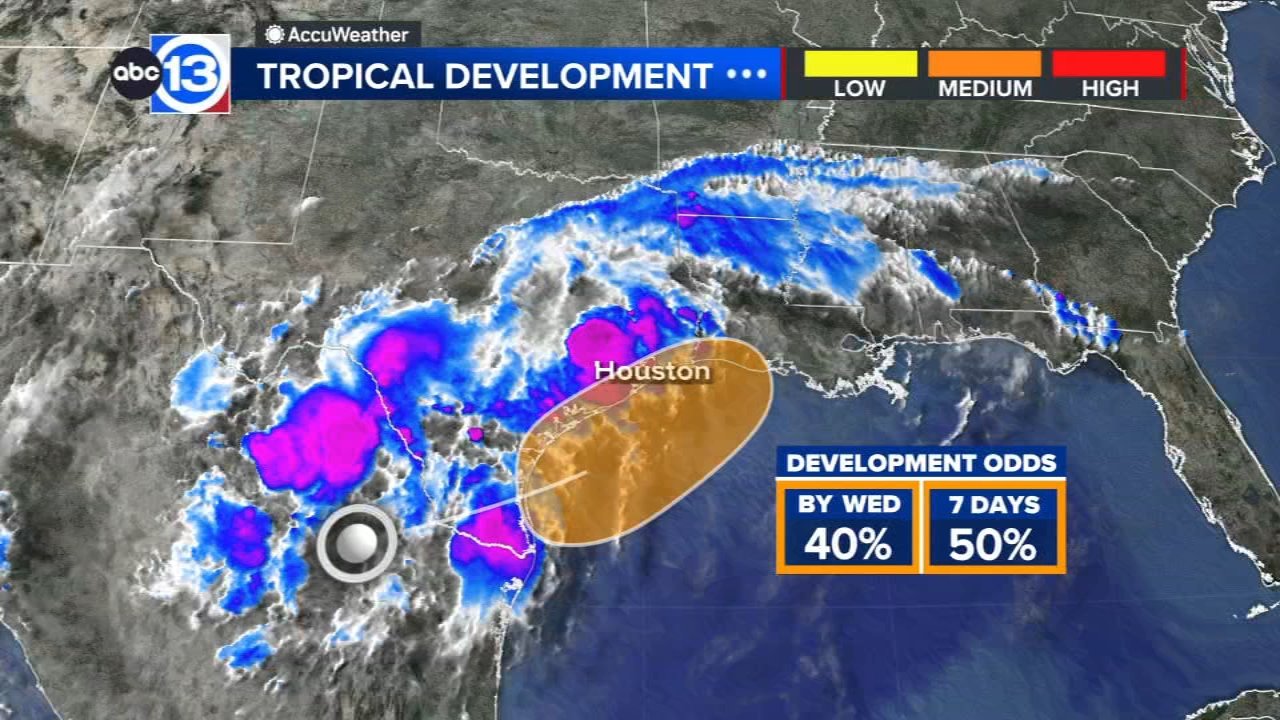 Medium chance for tropical development along the Texas Gulf Coast this week