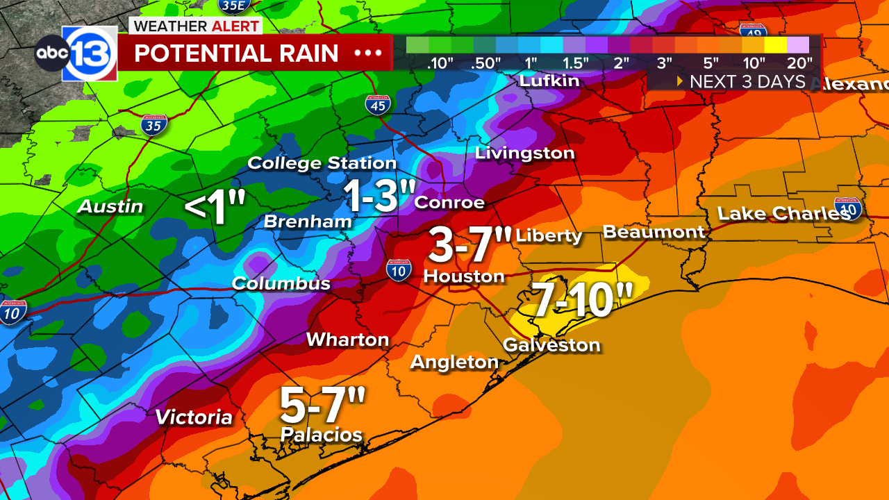 ABC13 Weather Alert Days: Heavy downpours expected to bring flash flooding to Southeast Texas