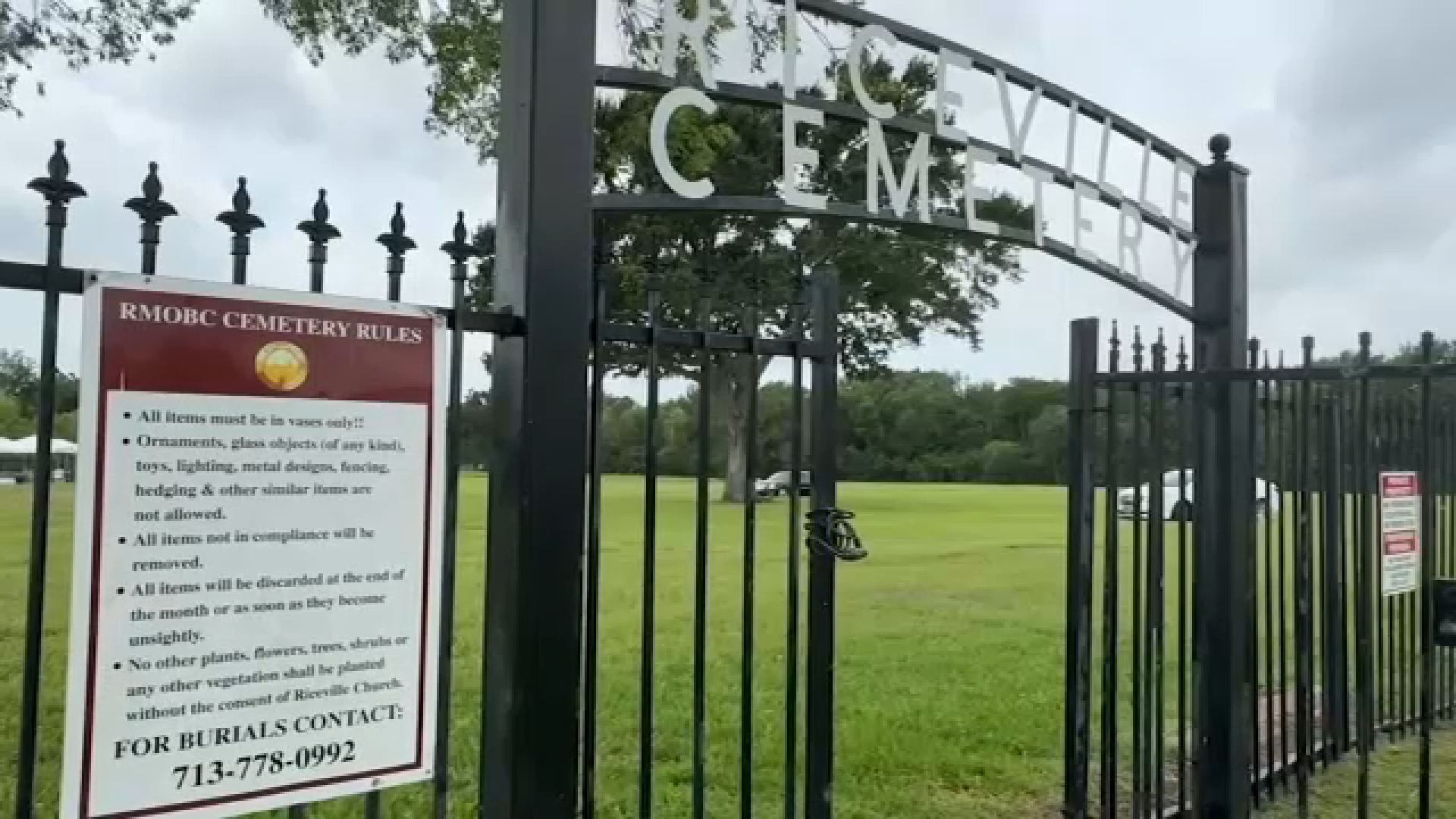 Houston officials announce new efforts to restore historic Riceville Cemetery