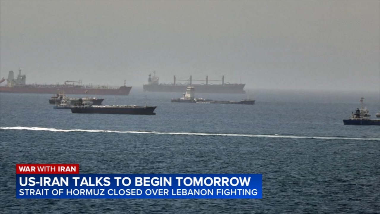 US-Iran talks to begin Sunday in Switzerland but Tehran closes the strait over Lebanon fighting