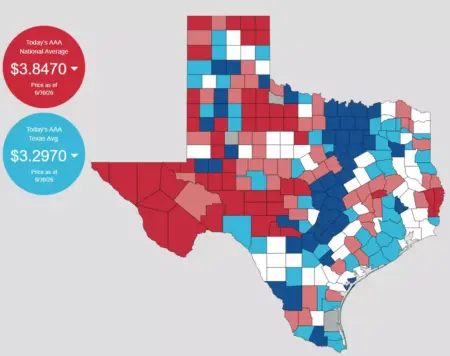 Texans paying half a dollar more for gas this Fourth of July