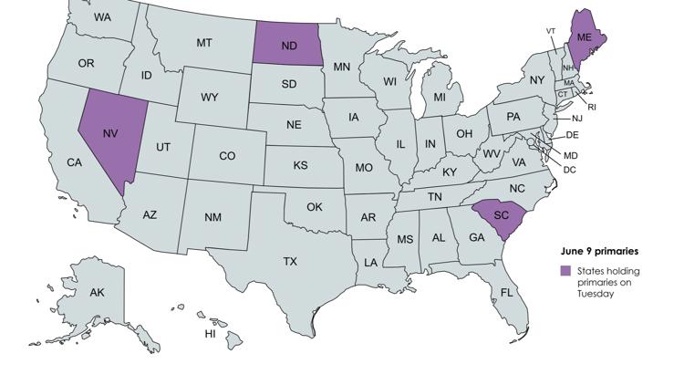 Key races to watch in the June 9 primaries: Live results map for elections in four states