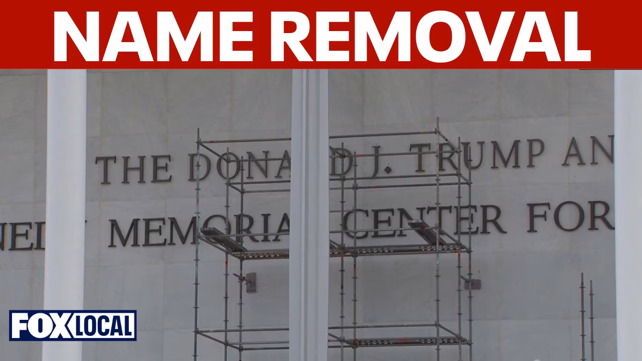 Crews prepare to remove Trump's name from Kennedy Center after judge denies board request