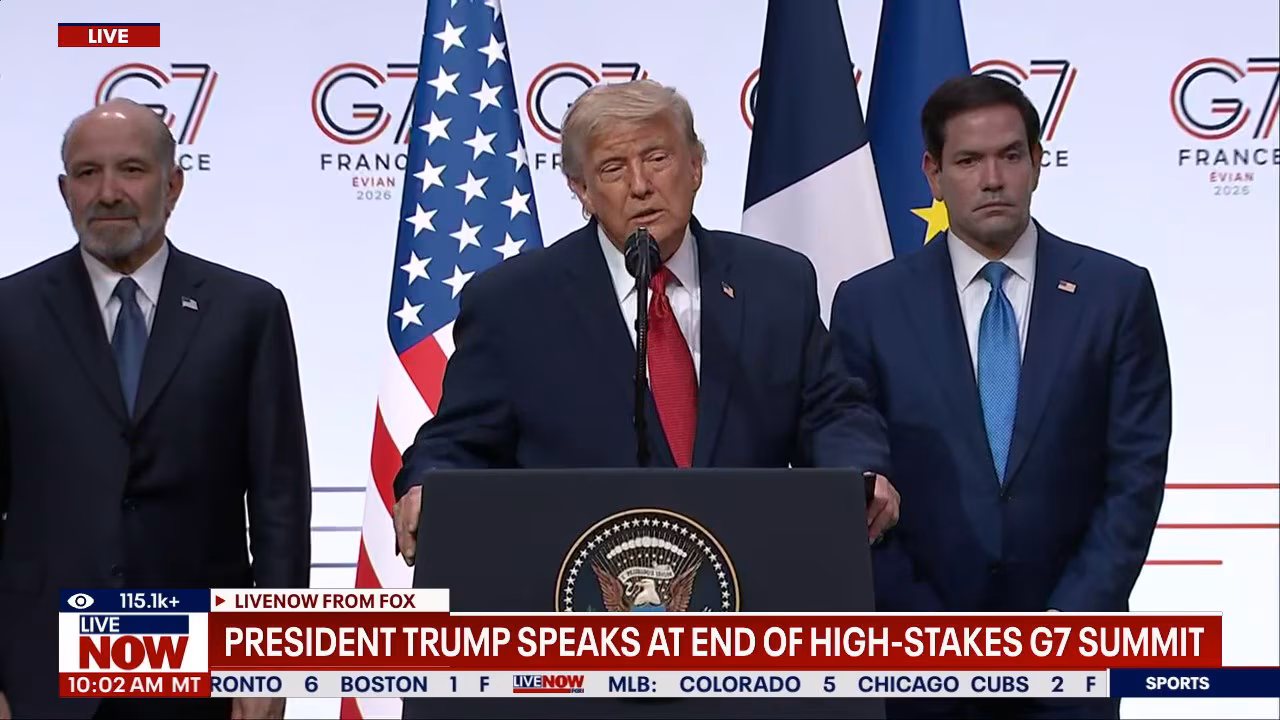 Trump departs G7 summit, says Strait of Hormuz will be opened 'in full' within two days