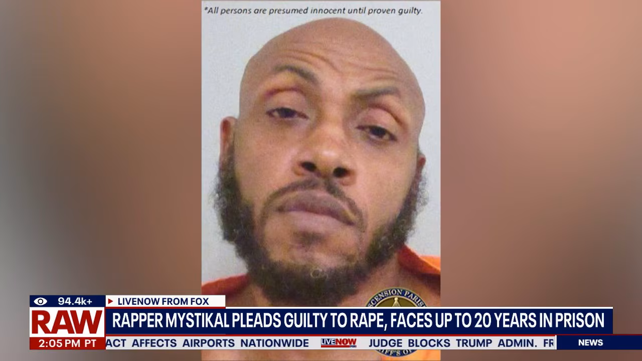 Rapper Mystikal sentenced to 20 years in prison after pleading guilty to rape: Reports
