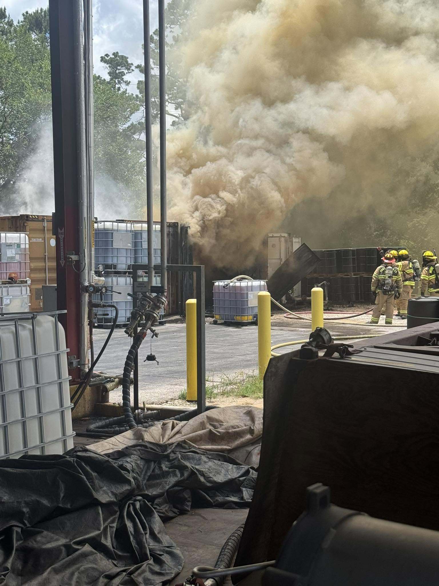 Firefighters extinguish container fire in Montgomery County