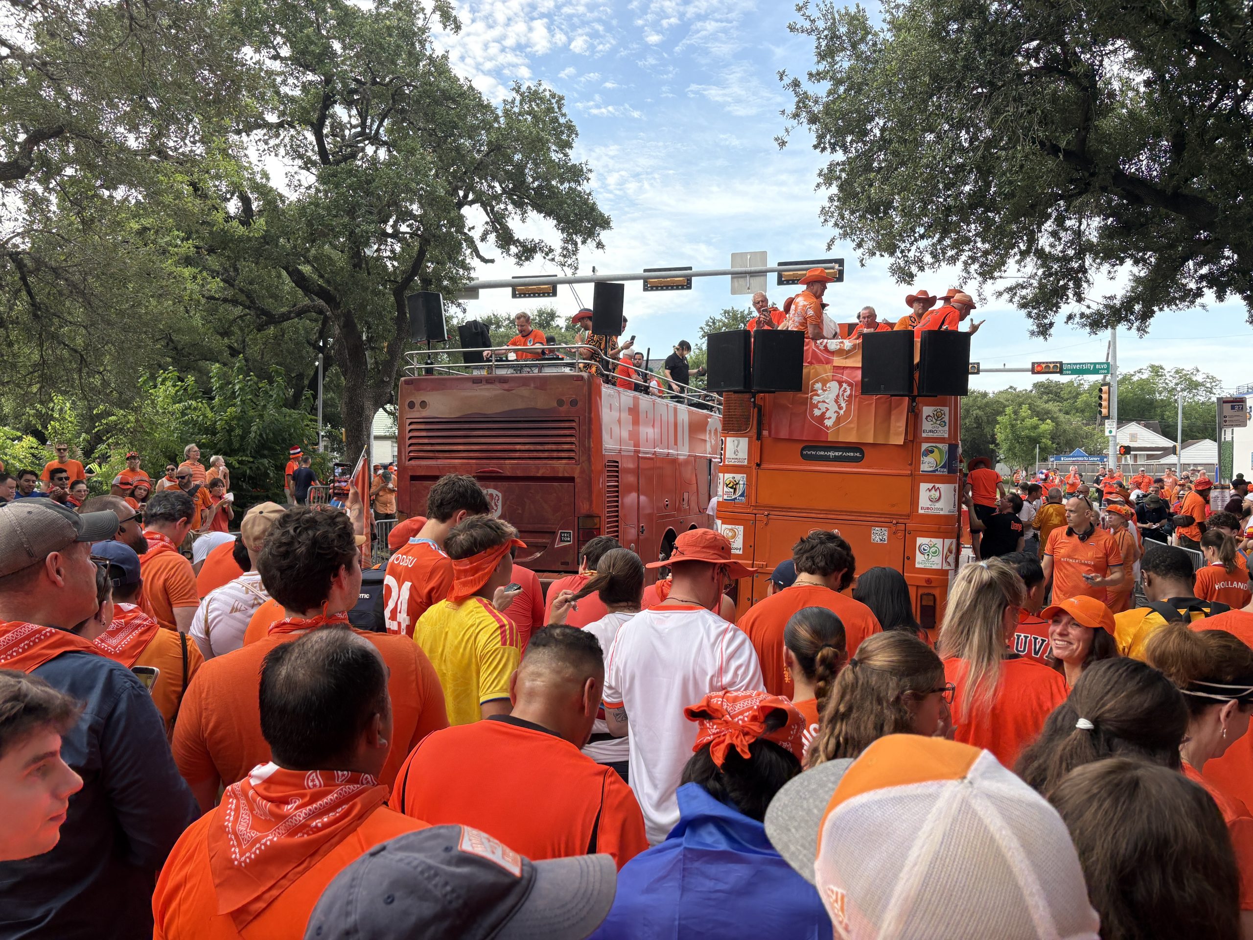 Watch live: Netherlands vs Sweden FIFA World Cup match in Houston starts with fan march