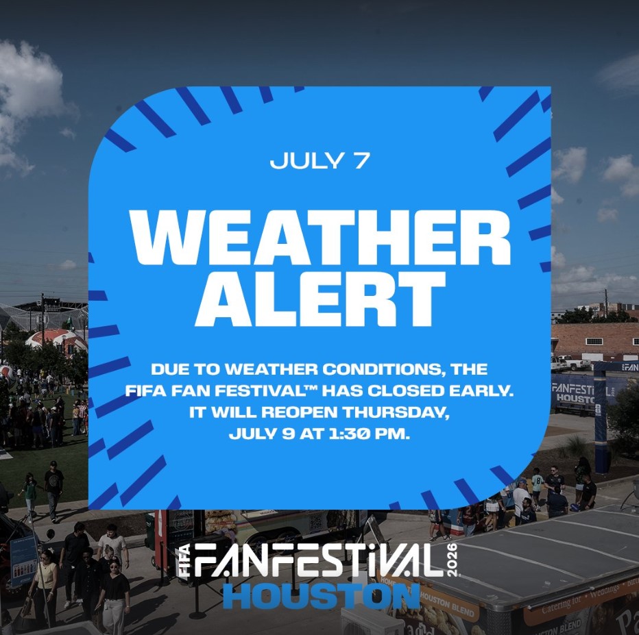FIFA Fan Festival in Houston closing early due to weather conditions